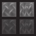 Abstract linear black and white Spiral Backgrounds, textures