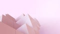 Abstract Linear geometry triangle minimal Modern Creative concept on red pastel background