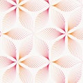 Abstract linear leaf or flower pattern, repeating gold pink on flower. Pattern is clean for design, fabric, wallpaper, printing.