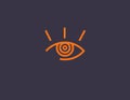 Abstract linear logo eye sight icon