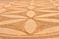 Linear pattern on sand