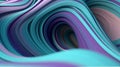 Abstract Lines Background with Lilac, Turquoise and Blue Curves. 3D Render Royalty Free Stock Photo