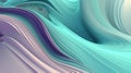 Abstract Lines Background with Lilac, Turquoise and Blue Curves. 3D Render Royalty Free Stock Photo