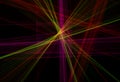 Abstract lines drawn by laser light on a black background Royalty Free Stock Photo