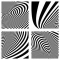 Abstract lines patterns. Striped textures. Royalty Free Stock Photo