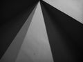 Abstract lines and triangles, lights and shadows, architectural feature Royalty Free Stock Photo