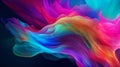 Abstract lines in waves multicolored Generative AI Royalty Free Stock Photo