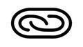 Abstract Link Outline Icon Vector, Connection Symbol, vector design Generative AI Royalty Free Stock Photo