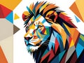 abstract lion head illustration Royalty Free Stock Photo