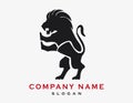Abstract lion logo on a white background
