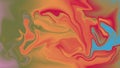 Abstract Liquid Art with Orange Red Green and Blue Smooth Flowing Gradient Pattern Royalty Free Stock Photo