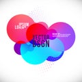 Abstract liquid color geometric shapes. Fluid colorful gradient background