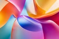 Abstract liquid crystal design, dynamic rainbow hues blending in geometric forms, bold and