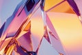 Abstract liquid crystal design, dynamic rainbow hues blending in geometric forms, bold and