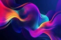 Abstract liquid crystal design, dynamic rainbow hues blending in geometric forms, bold and