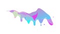 Abstract Liquid Drip Shape with Soft Pastel Pink and Blue Gradients, vector design Generative AI Royalty Free Stock Photo