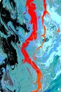 Abstract liquid fluid effect color pattern, vertical panorama