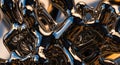 Abstract liquid form with reflective surface Royalty Free Stock Photo
