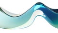 Abstract liquid glass shape with colorful reflections. Ribbon of curved water with glossy color wavy fluid motion. Chromatic