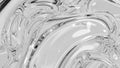 Abstract liquid metal curves with reflective highlights and shadows chrome silver Royalty Free Stock Photo