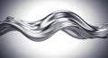 Abstract Liquid Metal Flow - Silver Wave Royalty Free Stock Photo