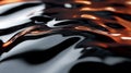 Abstract liquid metal surface with golden highlights creating a dynamic and modern look Royalty Free Stock Photo