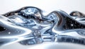 Abstract Liquid Metal Surface With Tiny Particles Reflecting Light In Studio Royalty Free Stock Photo