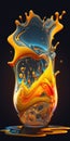 abstract liquid molten glass illustration design art Royalty Free Stock Photo