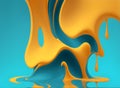 Abstract liquid shape, Fluid design. Isolated gradient waves with geometric lines, dots. Vector illustration, generative using ai Royalty Free Stock Photo