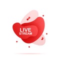 Abstract liquid shape with gradient. live stream. Vector stock illustration