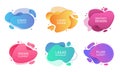Abstract liquid shape, organic fluid blobs banner. Modern gradient graphic elements with geometric shapes. Colorful Royalty Free Stock Photo