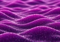 Abstract liquid surface waves with vibrant purple hues and sparkling droplets capturing dynamic fluid motion Royalty Free Stock Photo
