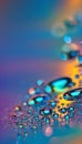 Abstract Liquid Symphony Holographic Chrome Water Drops Dance