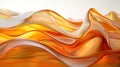 Abstract liquid waves in amber and gold hues Royalty Free Stock Photo