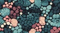 Abstract little cells graphic wallpaper. Multiplication of cells seamless.