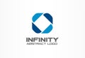 Abstract logo for business company. Corporate identity design element. Round infinity, development, logistics, banking