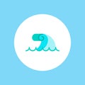 Wave vector icon sign symbol Royalty Free Stock Photo