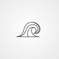 Wave vector icon sign symbol Royalty Free Stock Photo