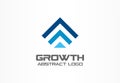 Abstract logo for business company. Technology, Industrial, market logotype idea. Red arrow up, growth chart, progress