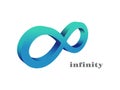 Abstract logo concept infinity sign design for digital technologies.