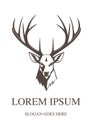 Abstract Brown Deer Logo template design vector art