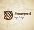 Abstract Logo design. Concept wave geometric shapes Royalty Free Stock Photo