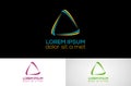 Abstract line triangle logo