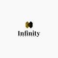 Abstract logo design infinity + diamond