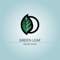 Abstract logo design, a leaf shape.