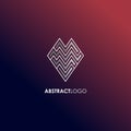 Abstract Logo Design. Lines Logo. Alive Lines Logo Royalty Free Stock Photo