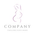 Abstract Logo design of mother or pregnant woman or baby. Logos for clinics, pharmacies and hospitals