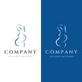 Abstract Logo design of mother or pregnant woman or baby. Logos for clinics, pharmacies and hospitals