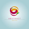 Abstract logo design, with two leaves shape.