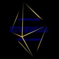 abstract logo of ethereum as a virtual machine on a dark background